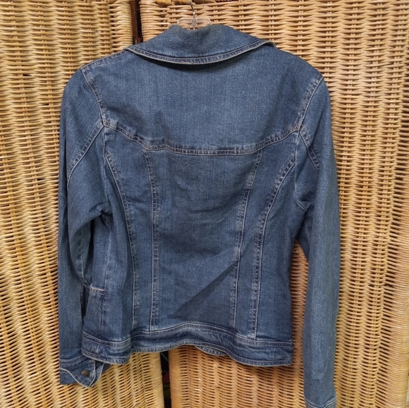 Dressbarn Jacket Blue Jeans Denim Medium Wash Size Petite  PM/34 - Picture 2 of 7